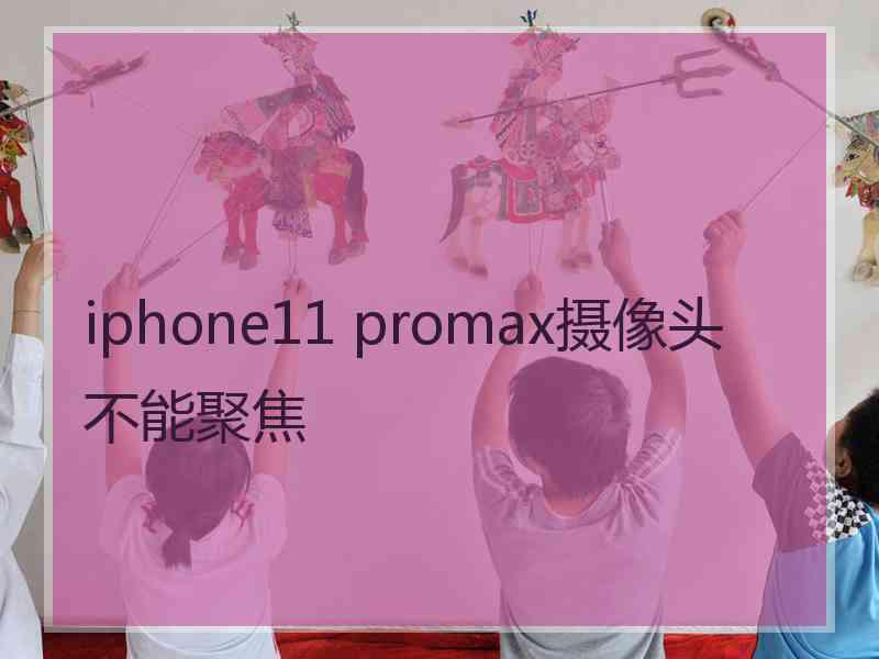 iphone11 promax摄像头不能聚焦