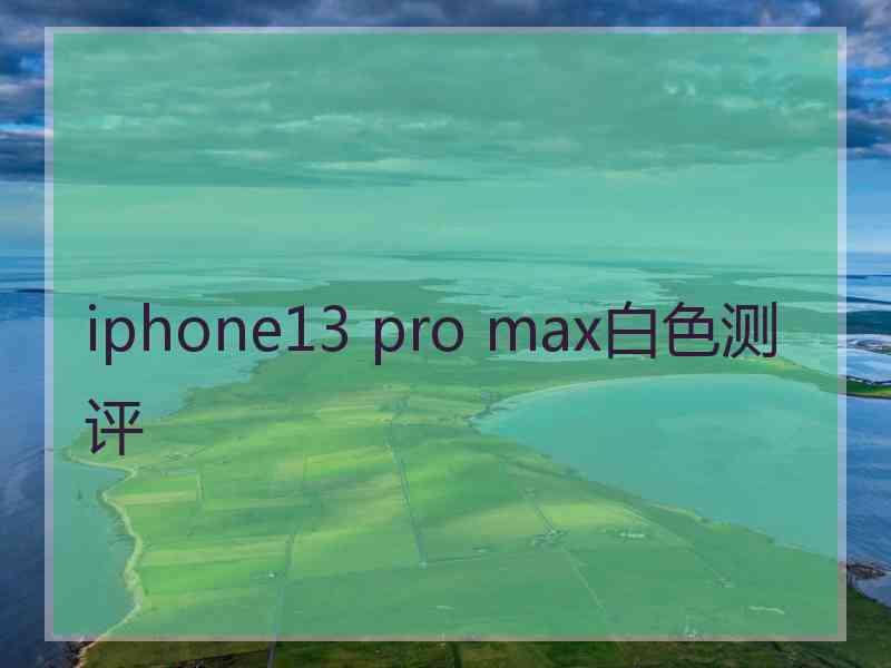 iphone13 pro max白色测评