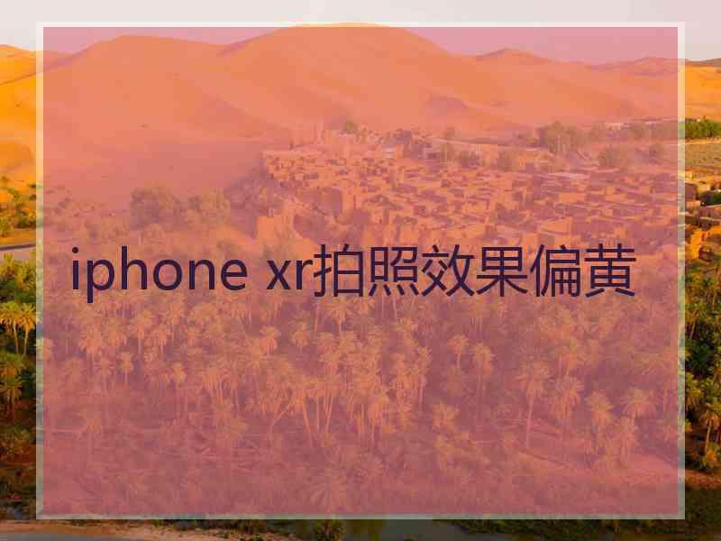 iphone xr拍照效果偏黄