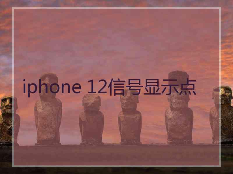 iphone 12信号显示点