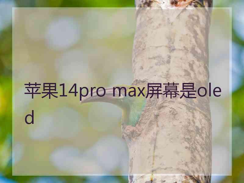 苹果14pro max屏幕是oled