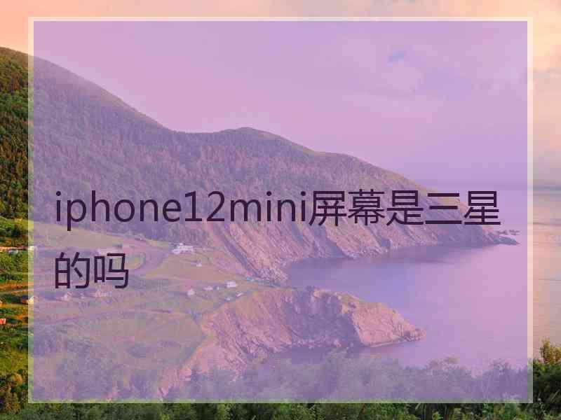 iphone12mini屏幕是三星的吗