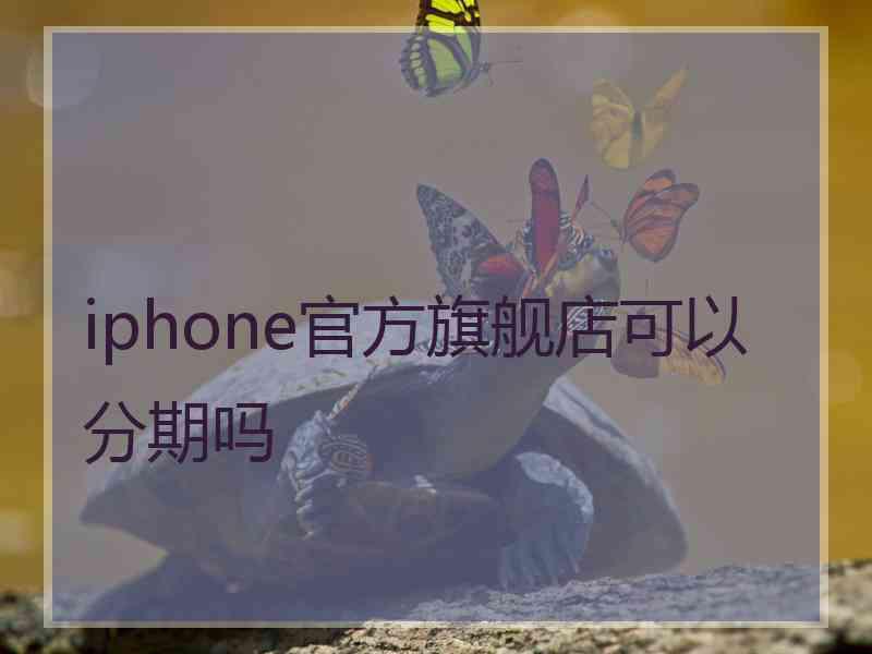 iphone官方旗舰店可以分期吗