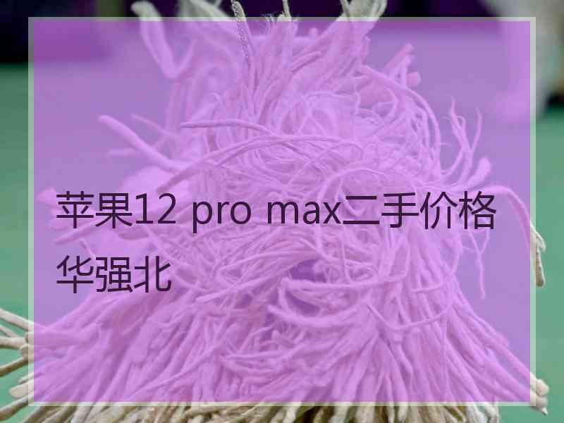 苹果12 pro max二手价格华强北