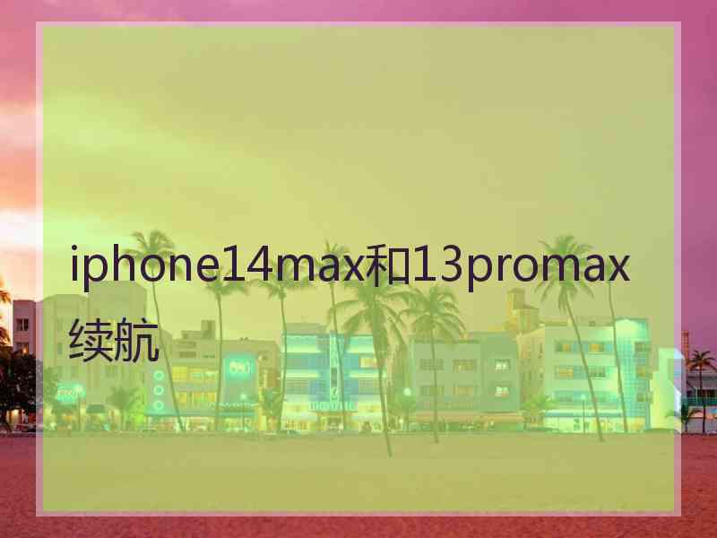 iphone14max和13promax续航