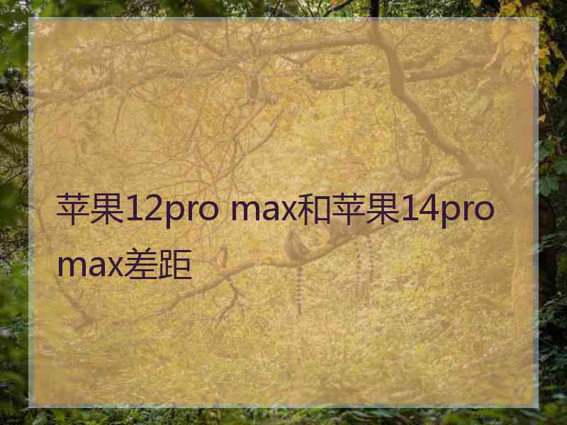 苹果12pro max和苹果14promax差距