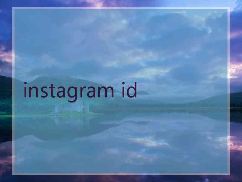 instagram id