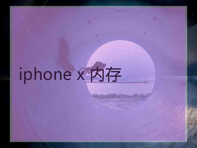 iphone x 内存