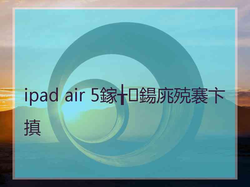 ipad air 5鎵╁鍚庣殑褰卞搷