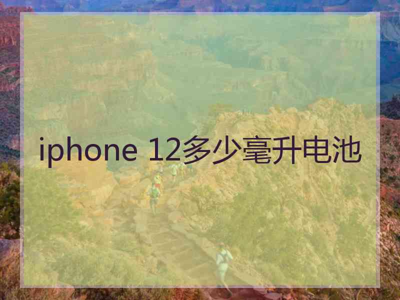 iphone 12多少毫升电池