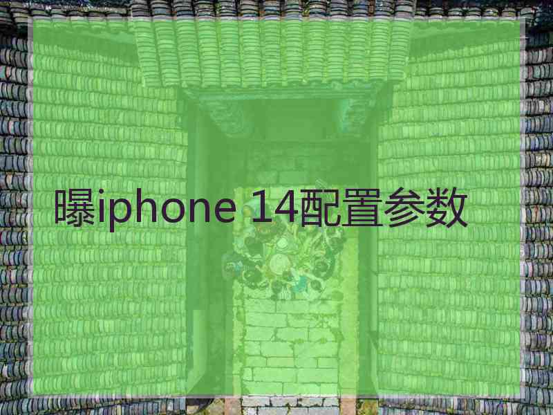 曝iphone 14配置参数