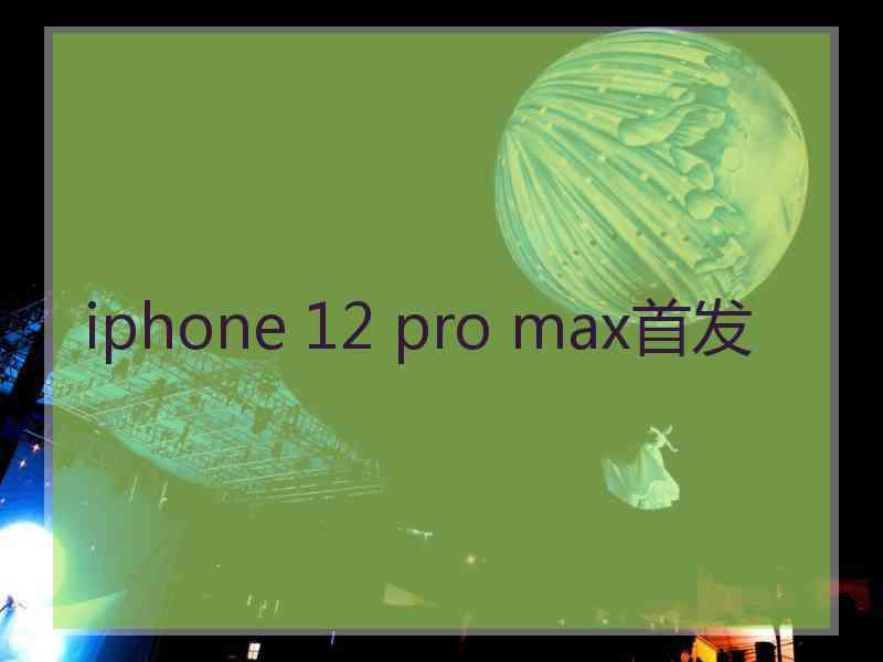 iphone 12 pro max首发