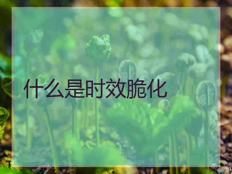 什么是时效脆化