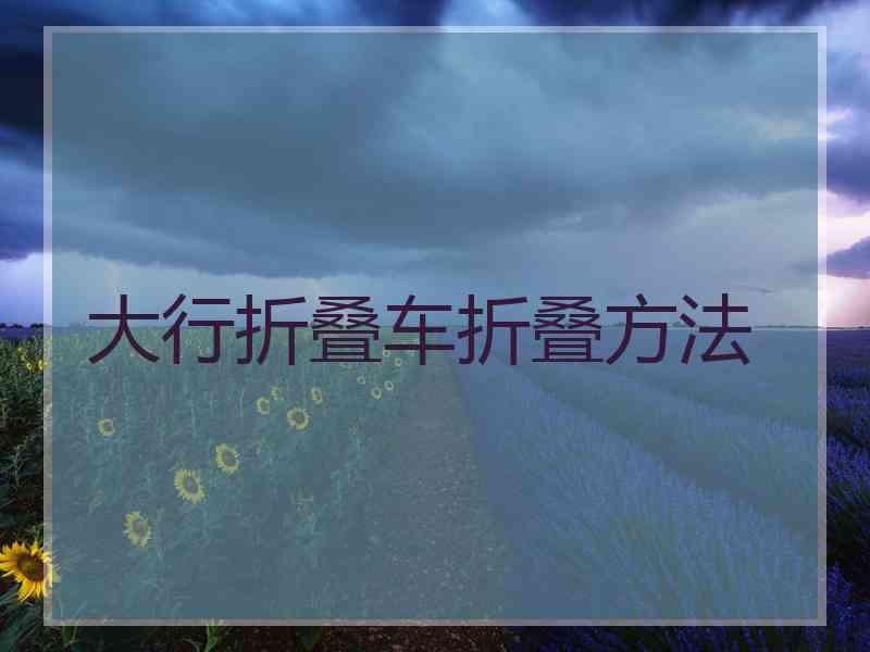 大行折叠车折叠方法