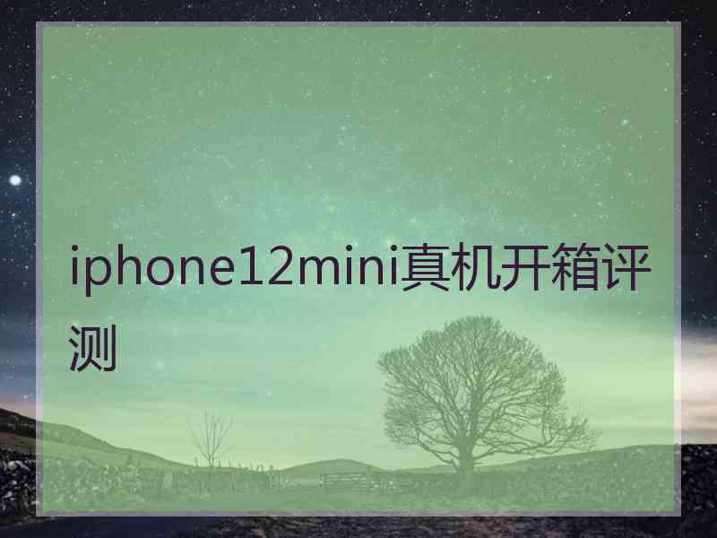 iphone12mini真机开箱评测