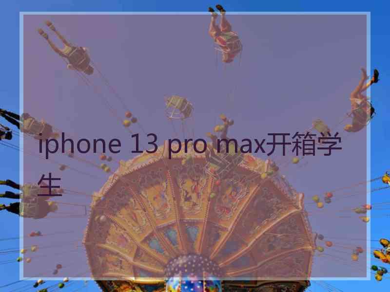 iphone 13 pro max开箱学生