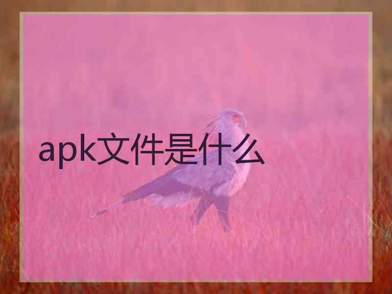 apk文件是什么