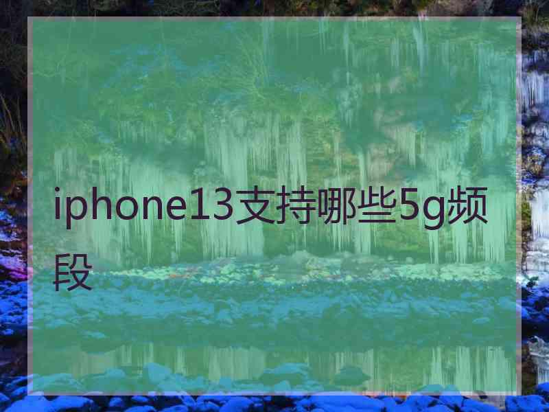 iphone13支持哪些5g频段