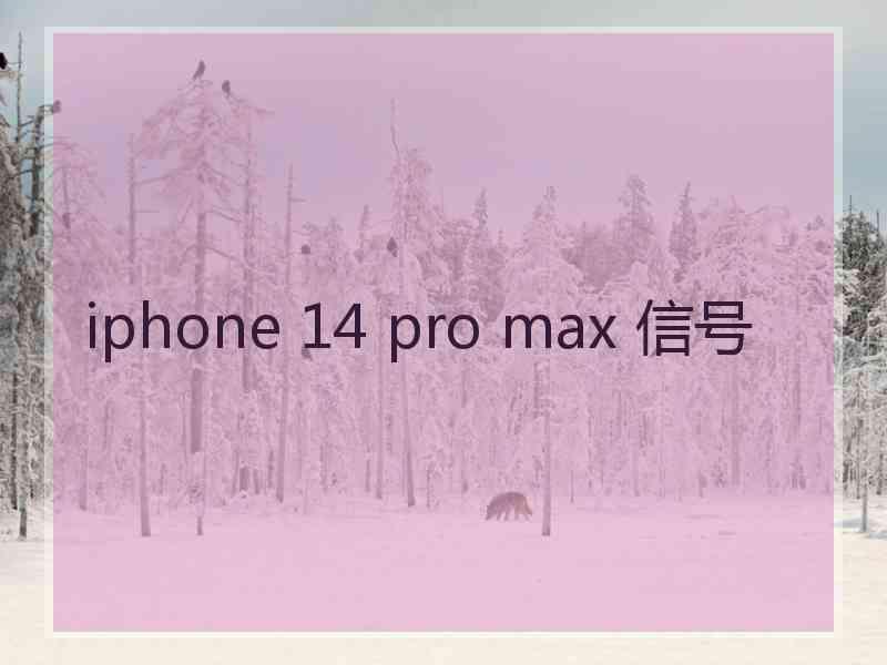 iphone 14 pro max 信号