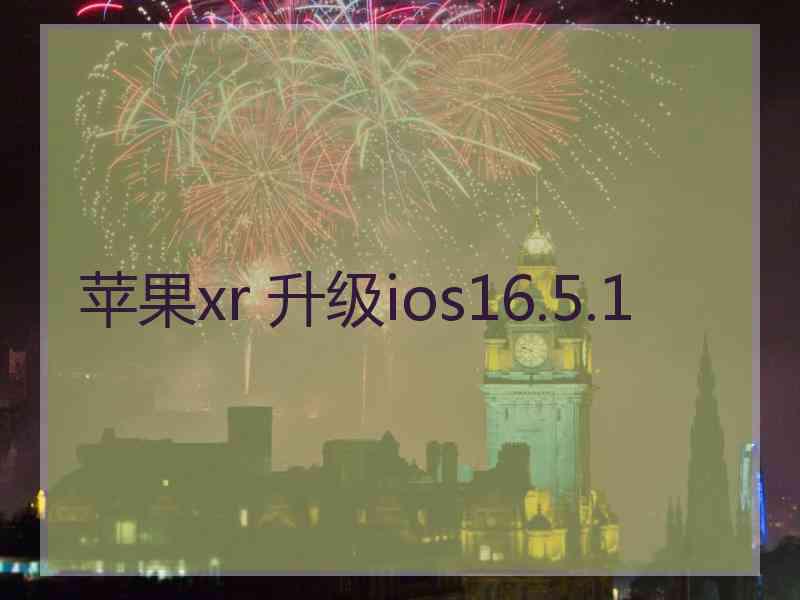 苹果xr 升级ios16.5.1