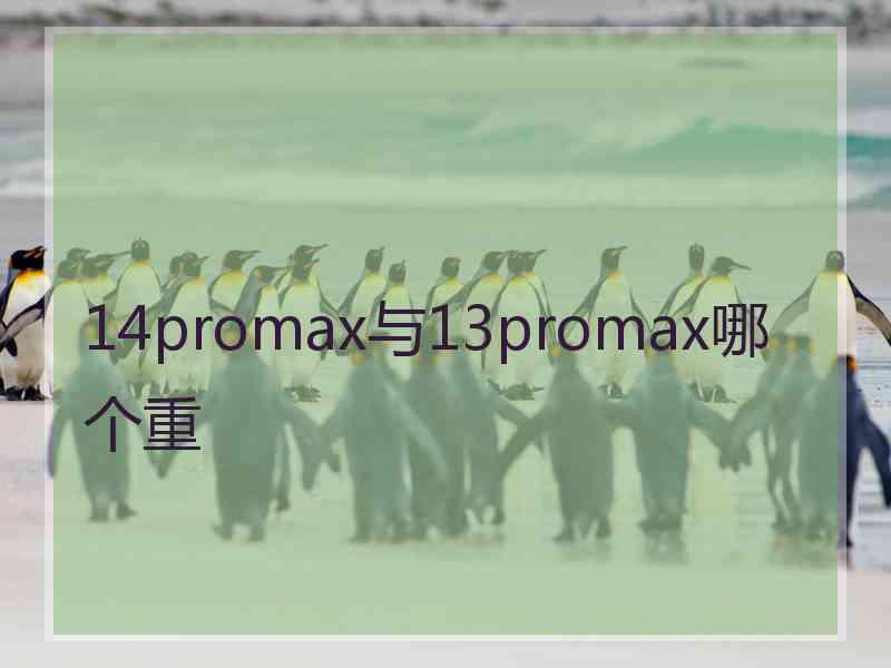 14promax与13promax哪个重