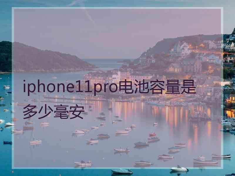 iphone11pro电池容量是多少毫安