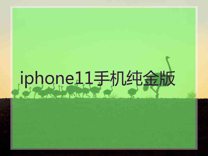 iphone11手机纯金版