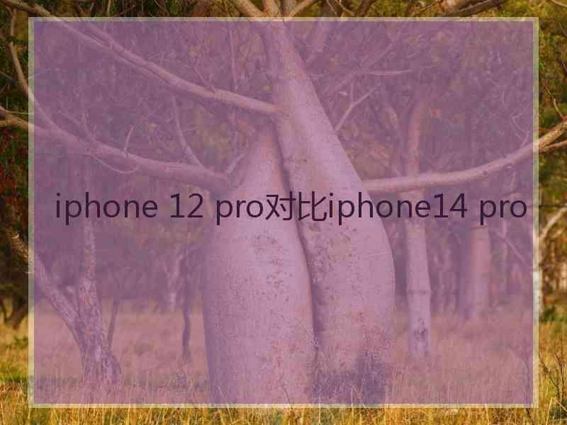 iphone 12 pro对比iphone14 pro