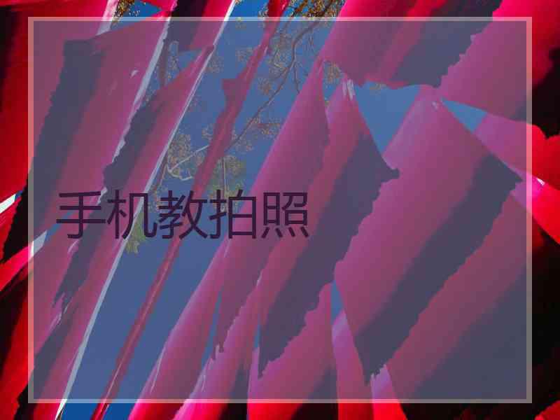 手机教拍照