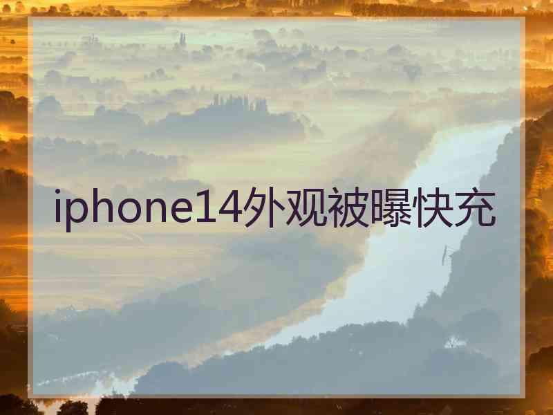 iphone14外观被曝快充