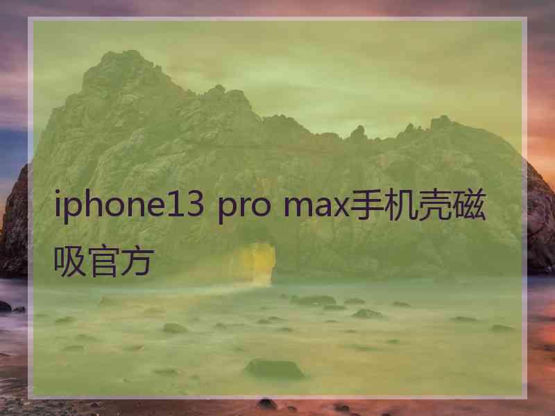 iphone13 pro max手机壳磁吸官方