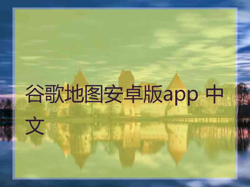 谷歌地图安卓版app 中文