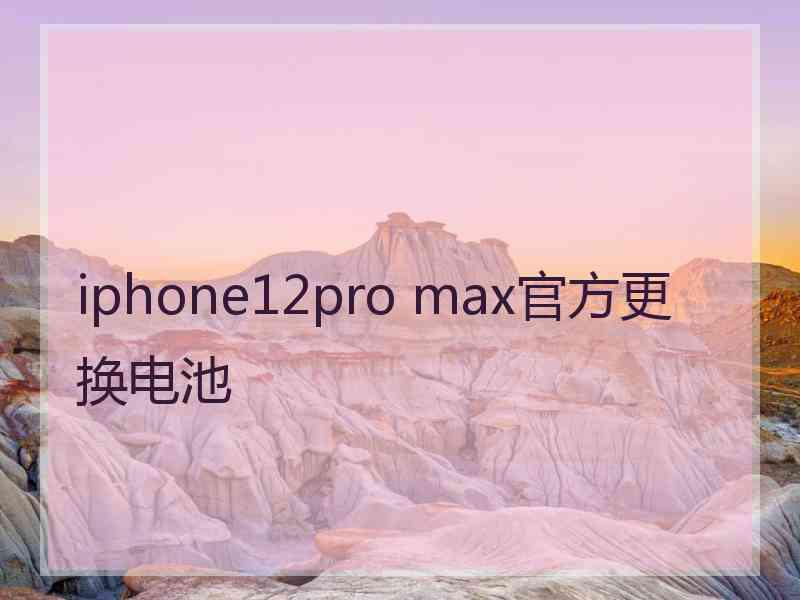 iphone12pro max官方更换电池