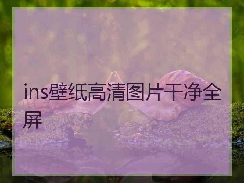 ins壁纸高清图片干净全屏