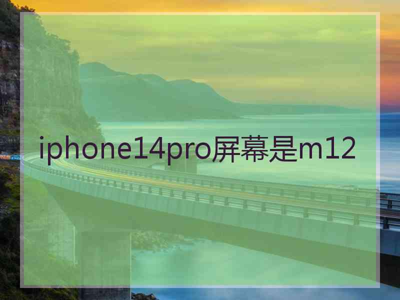 iphone14pro屏幕是m12