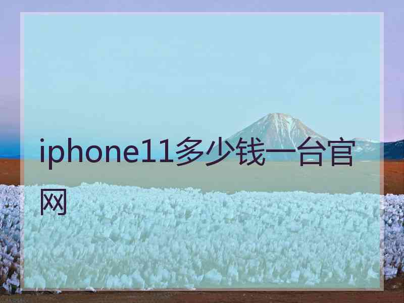 iphone11多少钱一台官网