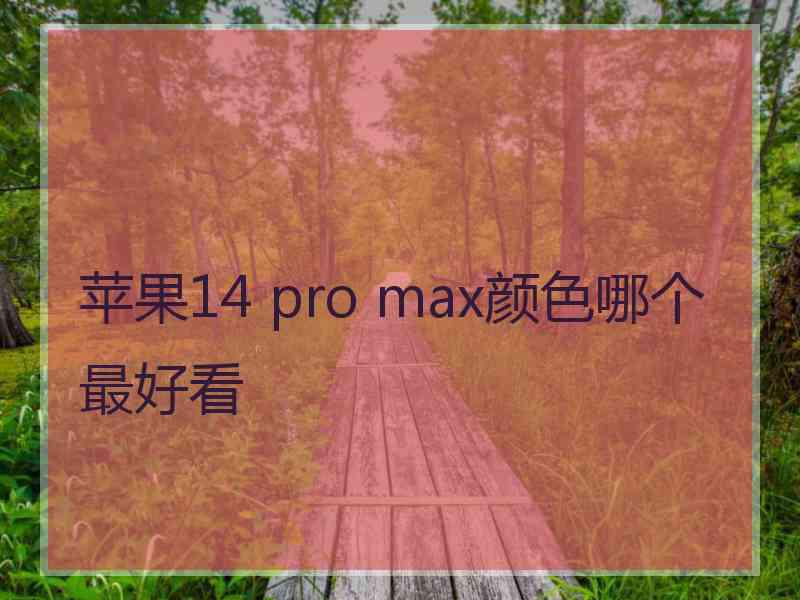 苹果14 pro max颜色哪个最好看