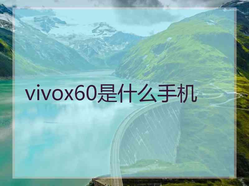 vivox60是什么手机