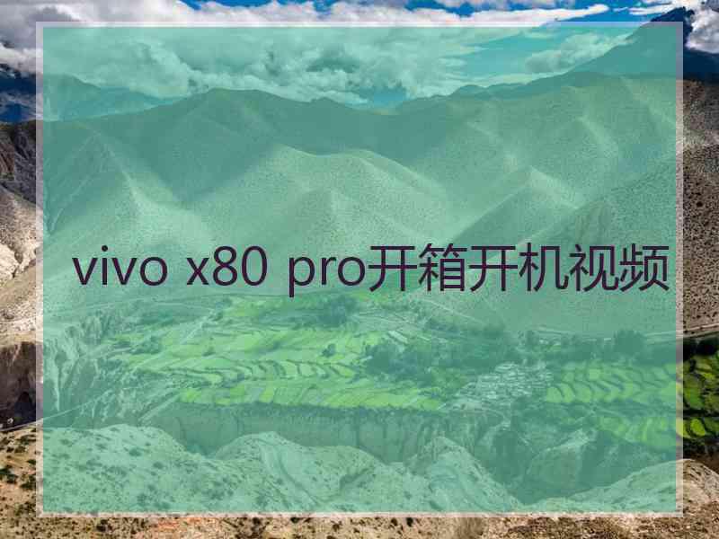 vivo x80 pro开箱开机视频