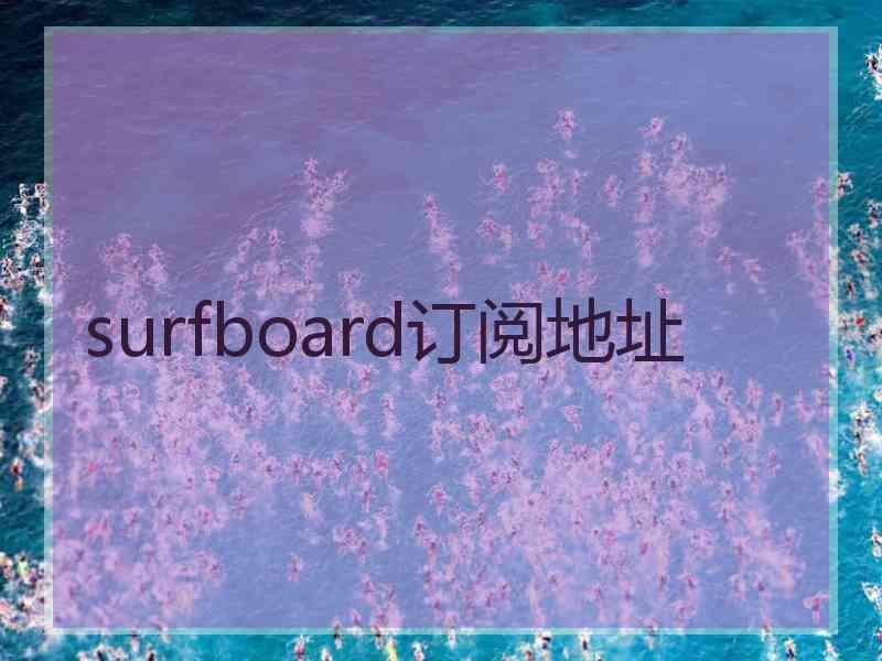 surfboard订阅地址