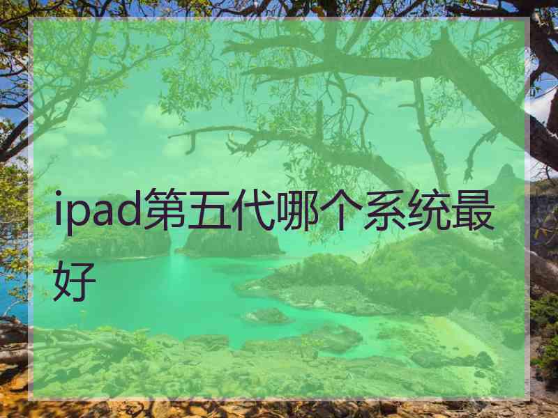 ipad第五代哪个系统最好