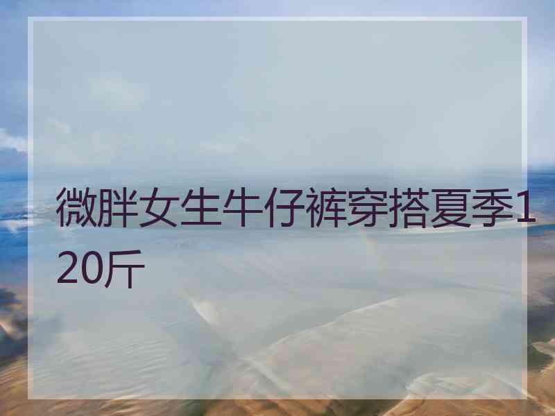 微胖女生牛仔裤穿搭夏季120斤