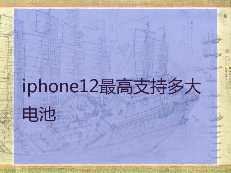 iphone12最高支持多大电池