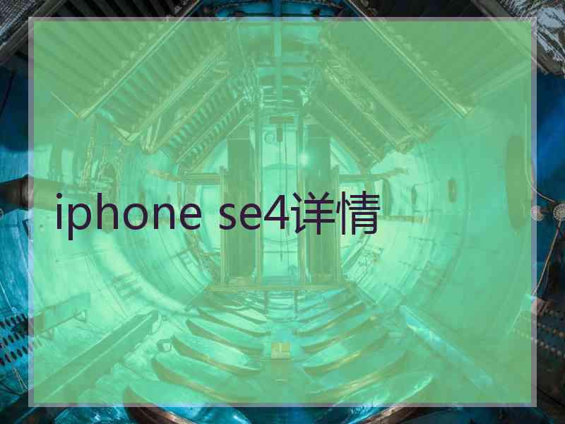 iphone se4详情