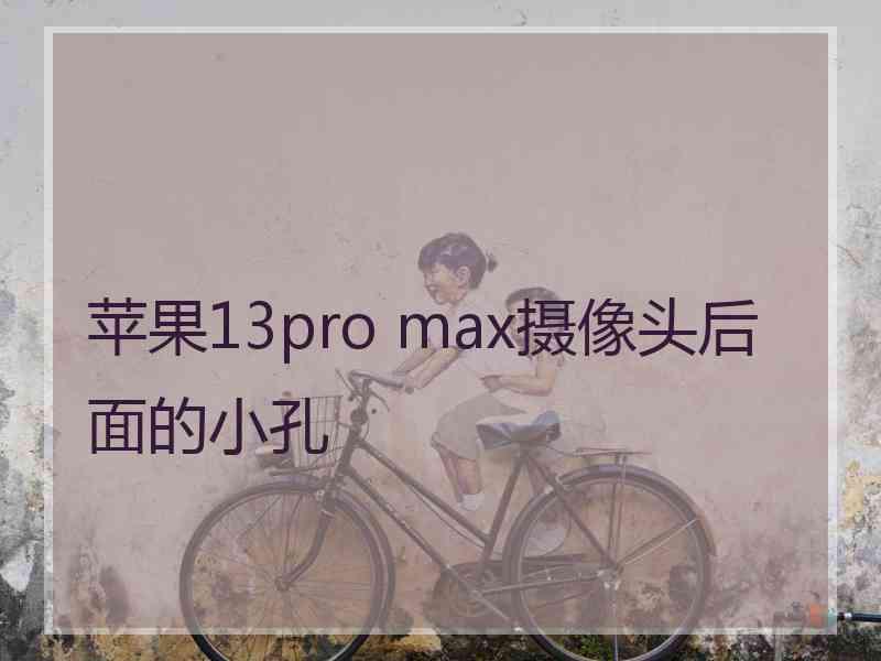 苹果13pro max摄像头后面的小孔