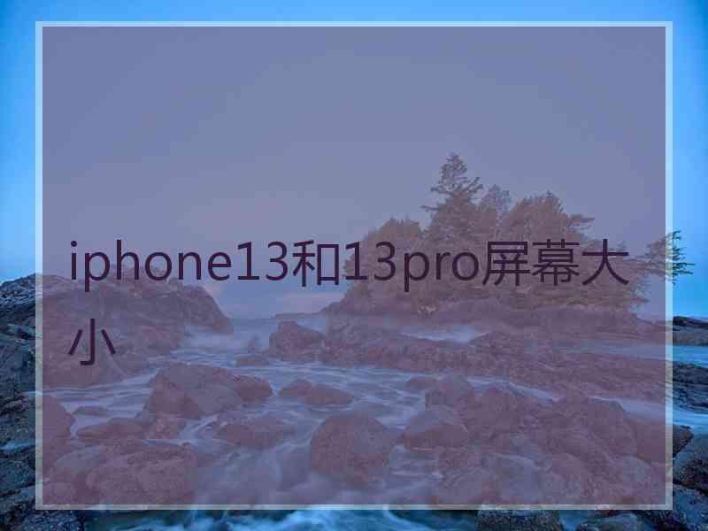 iphone13和13pro屏幕大小