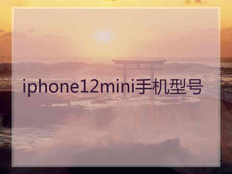 iphone12mini手机型号