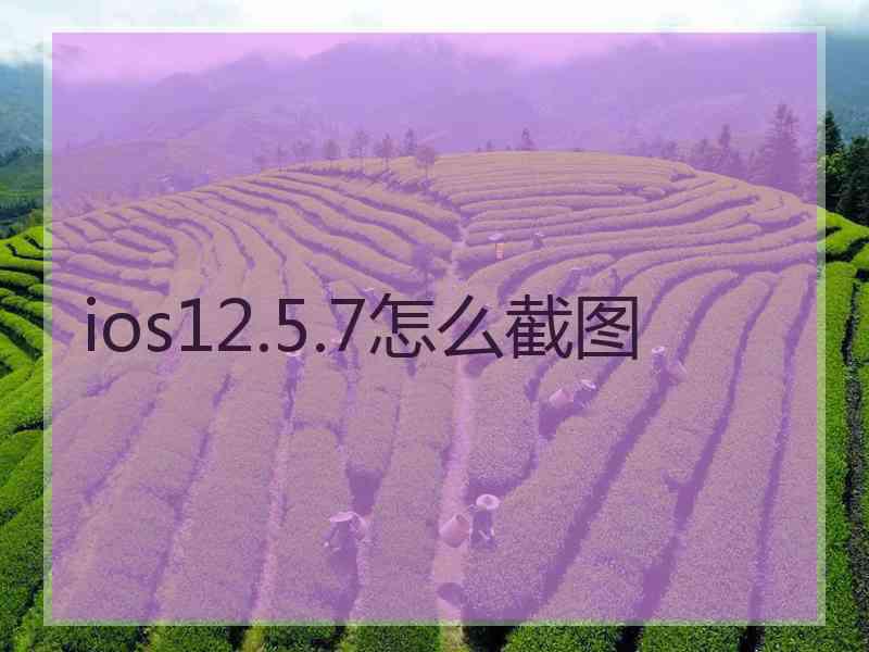 ios12.5.7怎么截图