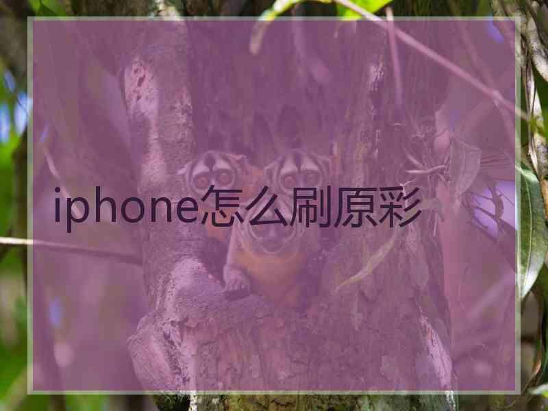 iphone怎么刷原彩