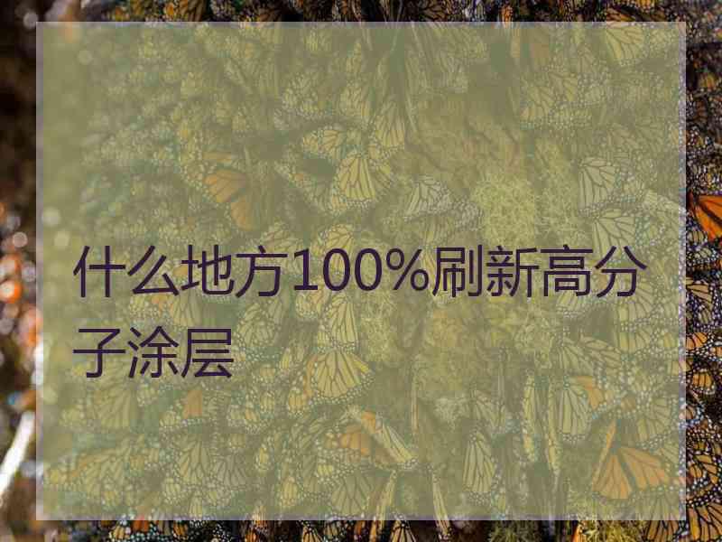 什么地方100%刷新高分子涂层